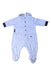 A Blue Long Sleeve Rompers from Armani in size 0-3M for boy. (Back View)