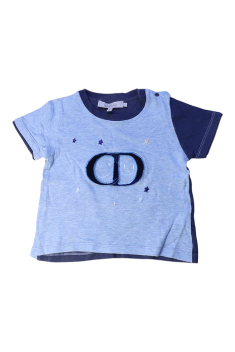 A Blue Short Sleeve T Shirts from Dior in size 6-12M for boy. (Front View)