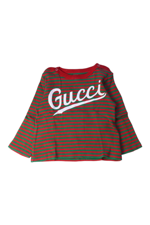 A Red Long Sleeve Tops from Gucci in size 3-6M for boy. (Front View)