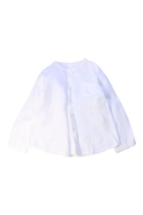A White Long Sleeve Shirts from Nanos in size 2T for boy. (Front View)