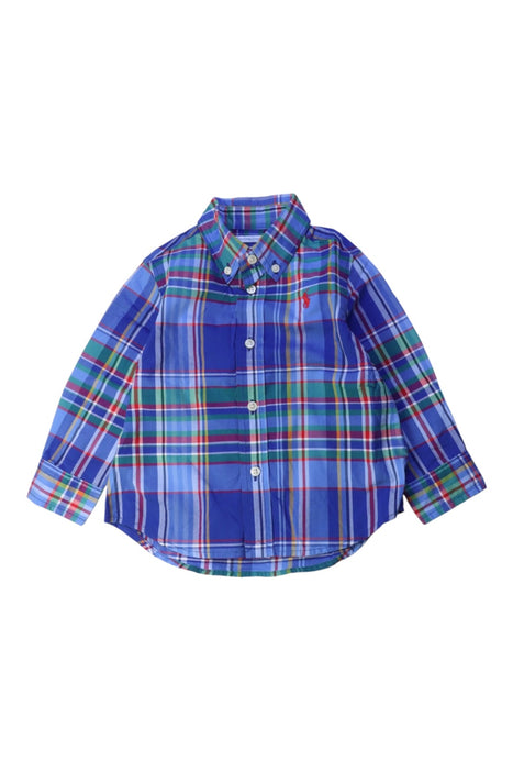 A Red Long Sleeve Shirts from Ralph Lauren in size 6-12M for boy. (Front View)
