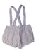 A Grey Overall Shorts from Nanos in size 6-12M for boy. (Front View)