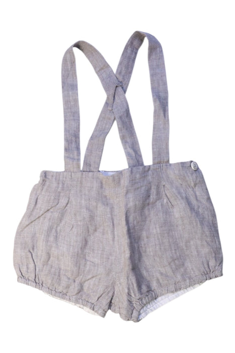 A Grey Overall Shorts from Nanos in size 6-12M for boy. (Front View)