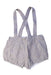 A Grey Overall Shorts from Nanos in size 6-12M for boy. (Front View)