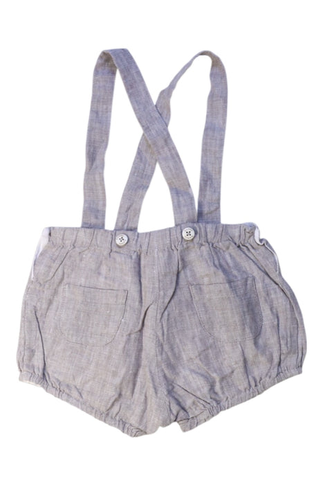 A Grey Overall Shorts from Nanos in size 6-12M for boy. (Back View)