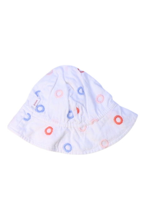 A White Sun Hats from Seed in size 6-12M for girl. (Front View)