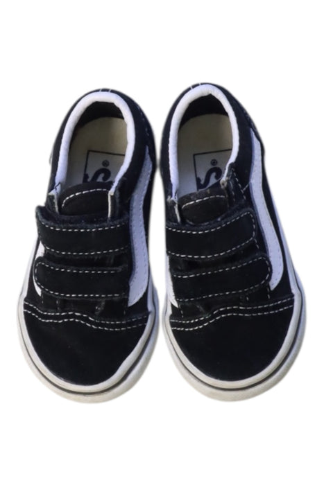 A Black Sneakers from Vans in size 12-18M for neutral. (Back View)