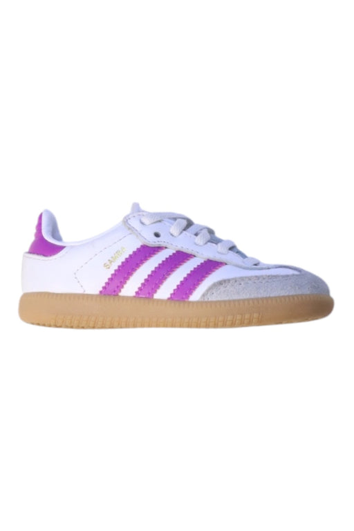 A White Sneakers from Adidas in size 18-24M for neutral. (Front View)