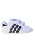 A White Sneakers from Adidas in size 6-12M for neutral. (Front View)