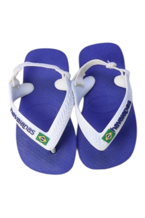 A White Flip Flops from Havaianas in size 12-18M for boy. (Back View)