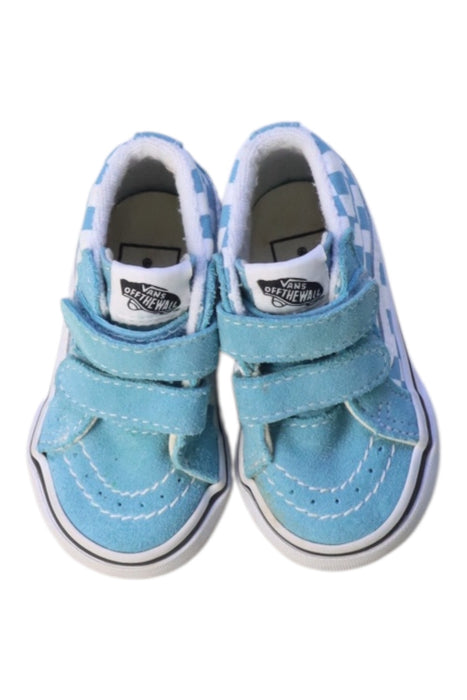 A Blue Sneakers from Vans in size 12-18M for boy. (Back View)