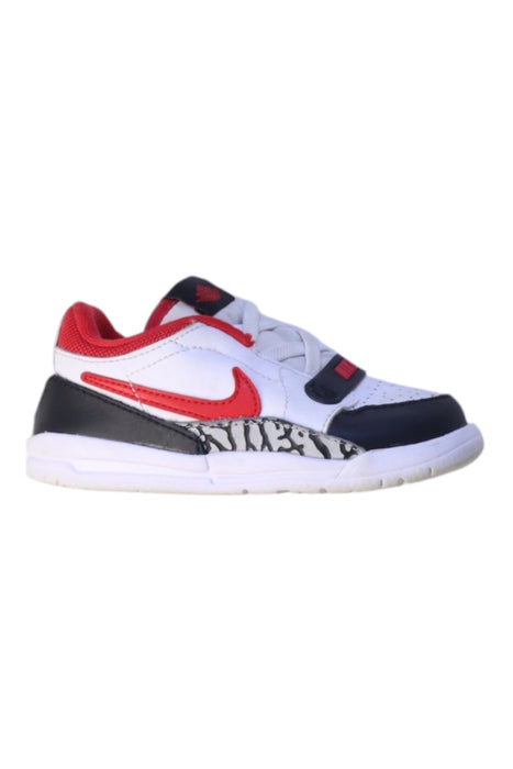 A Red Sneakers from Air Jordan in size 3T for boy. (Front View)