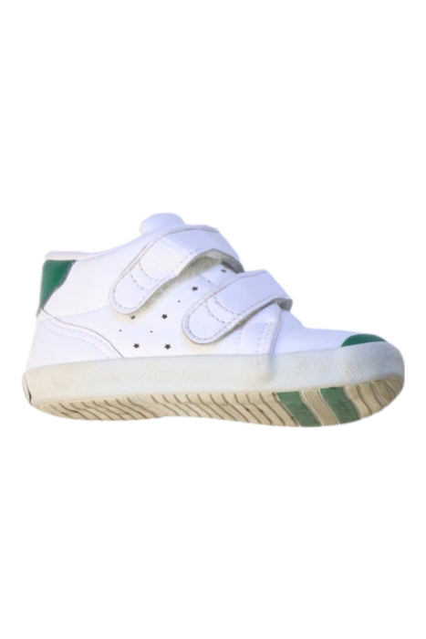 A White Sneakers from Miki House in size 18-24M for boy. (Front View)