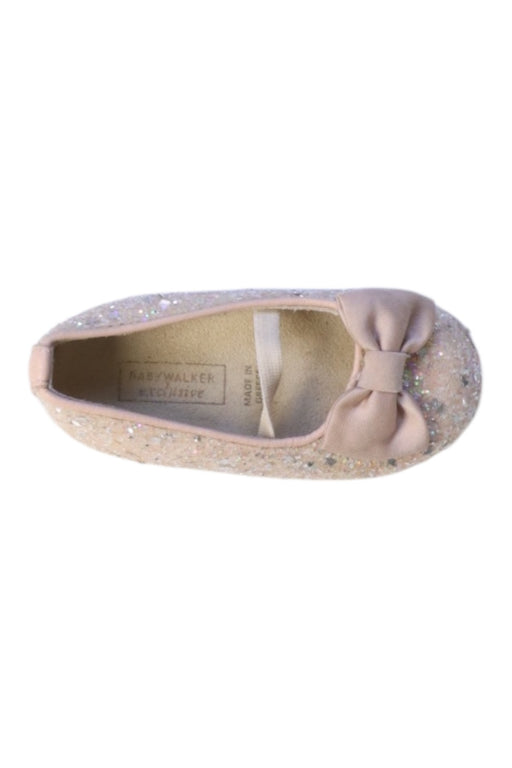 A Beige Flats from Babywalker in size 12-18M for girl. (Front View)