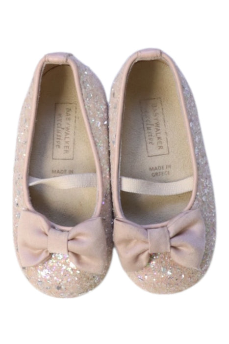 A Beige Flats from Babywalker in size 12-18M for girl. (Back View)