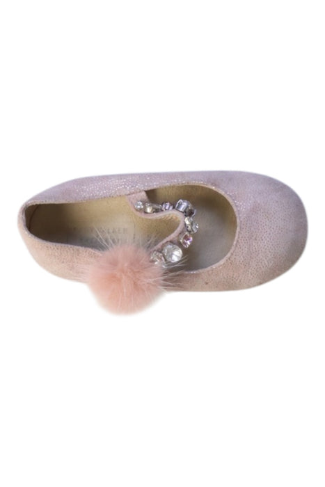 A Pink Flats from Babywalker in size 12-18M for girl. (Front View)