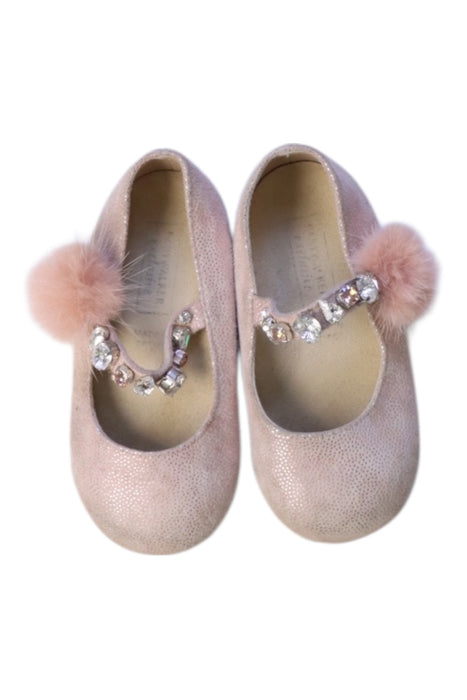 A Pink Flats from Babywalker in size 12-18M for girl. (Back View)