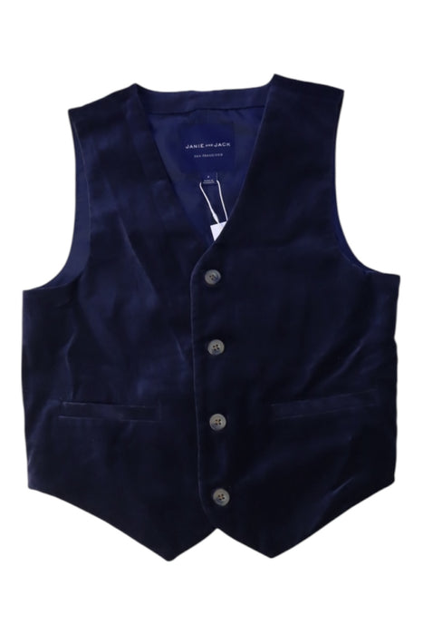 A Navy Dress Up Vests from Janie & Jack in size 8Y for boy. (Front View)
