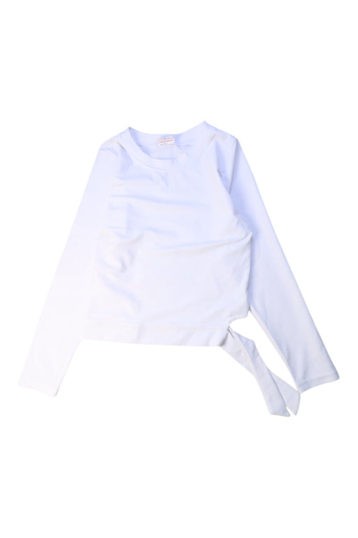 A White Rash Guards from Feather 4 Arrow in size 12Y for girl. (Front View)