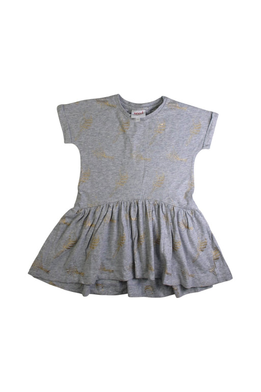 A Grey Short Sleeve Dresses from Seed in size 12-18M for girl. (Front View)
