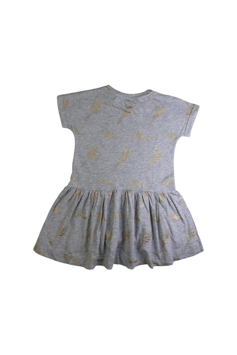 A Grey Short Sleeve Dresses from Seed in size 12-18M for girl. (Back View)