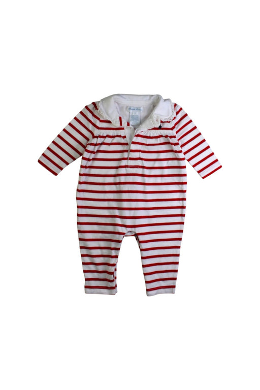 A Red Long Sleeve Rompers from Ralph Lauren in size 3-6M for girl. (Front View)