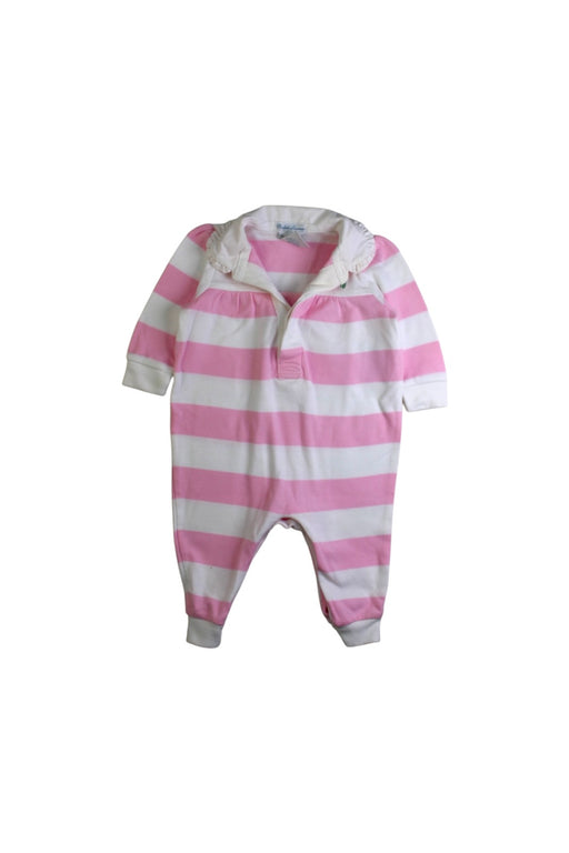 A Pink Long Sleeve Rompers from Ralph Lauren in size 3-6M for girl. (Front View)