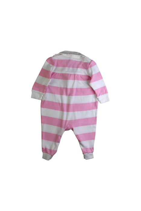 A Pink Long Sleeve Rompers from Ralph Lauren in size 3-6M for girl. (Back View)