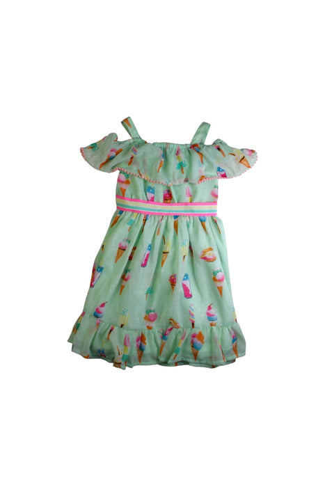 A Multicolour Sleeveless Dresses from Monsoon in size 3T for girl. (Back View)
