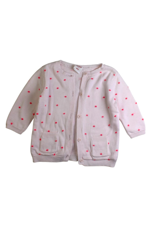 A White Cardigans from Seed in size 0-3M for girl. (Front View)