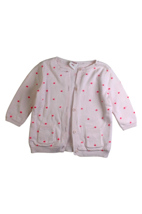 A White Cardigans from Seed in size 0-3M for girl. (Front View)