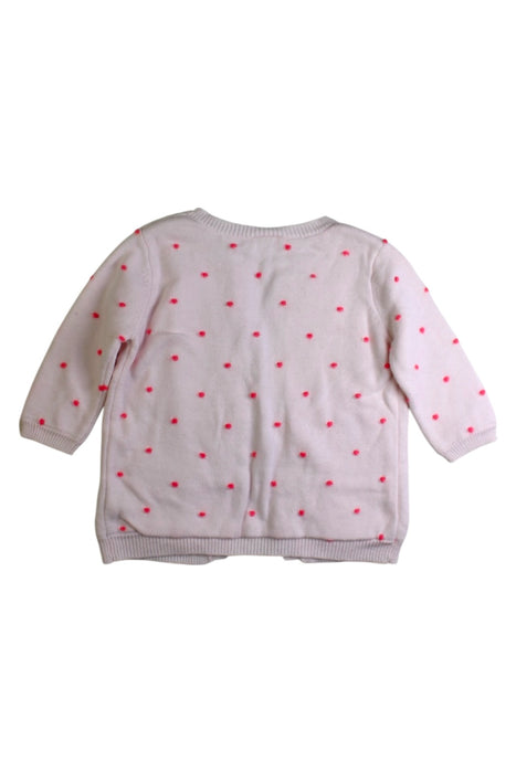 A White Cardigans from Seed in size 0-3M for girl. (Back View)