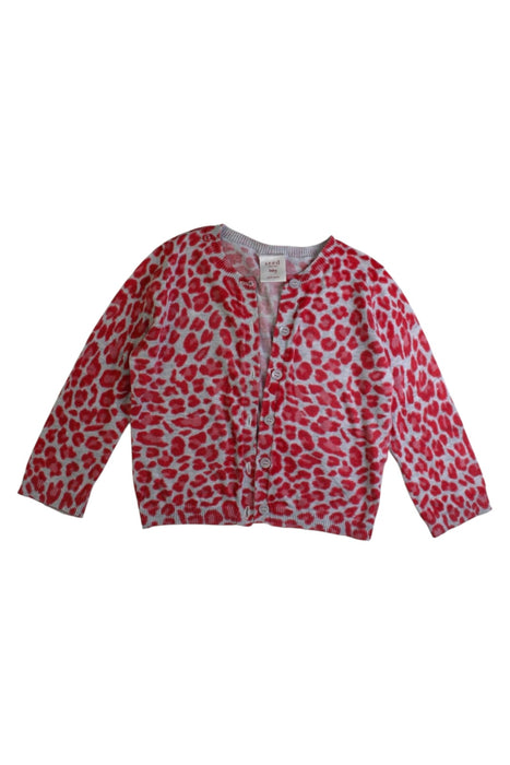 A Red Cardigans from Seed in size 18-24M for girl. (Front View)