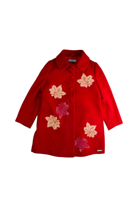 A Red Coats from I Pinco Pallino in size 4T for girl. (Front View)