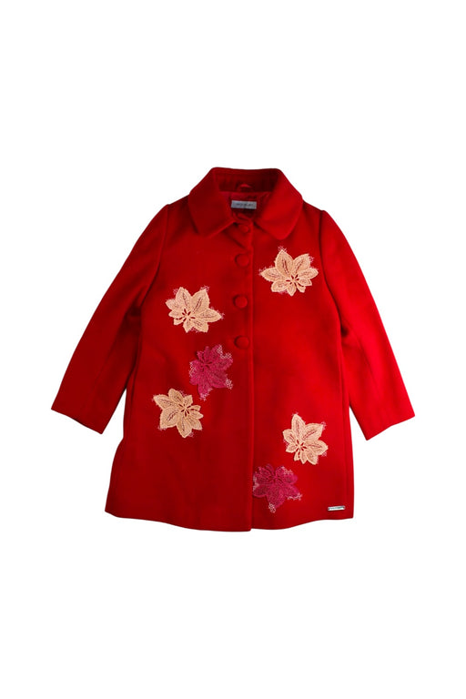 A Red Coats from I Pinco Pallino in size 4T for girl. (Front View)