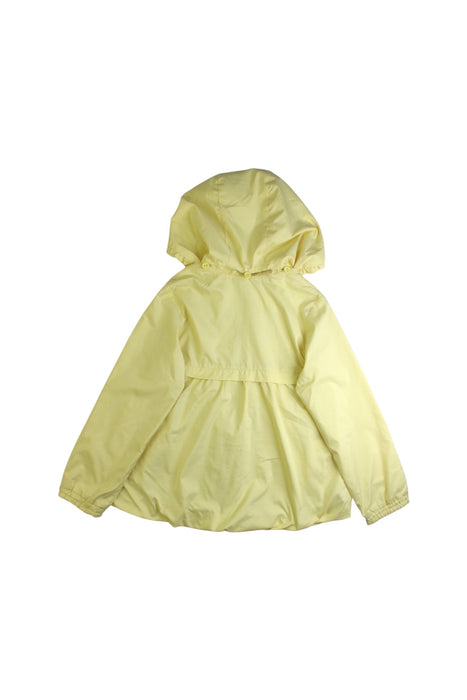 A Yellow Rain Jackets from Miki House in size 4T for girl. (Back View)
