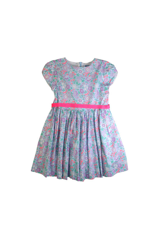 A Blue Short Sleeve Dresses from Jacadi in size 6T for girl. (Front View)