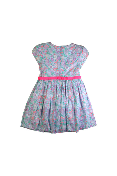 A Blue Short Sleeve Dresses from Jacadi in size 6T for girl. (Back View)