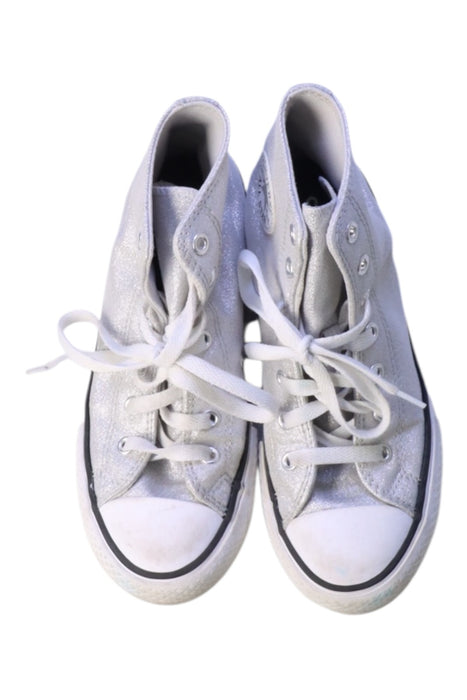 A White Sneakers from Converse in size 10Y for girl. (Back View)