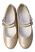 A Gold Dress Shoes from Bonpoint in size 11Y for girl. (Back View)