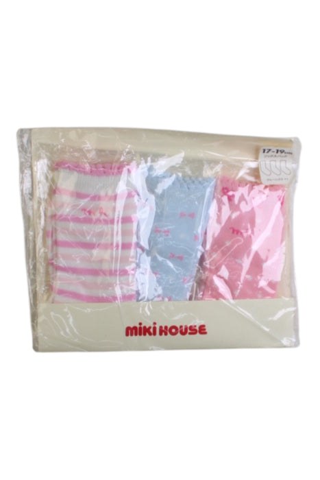 A Multicolour Socks from Miki House in size 5T for girl. (Front View)