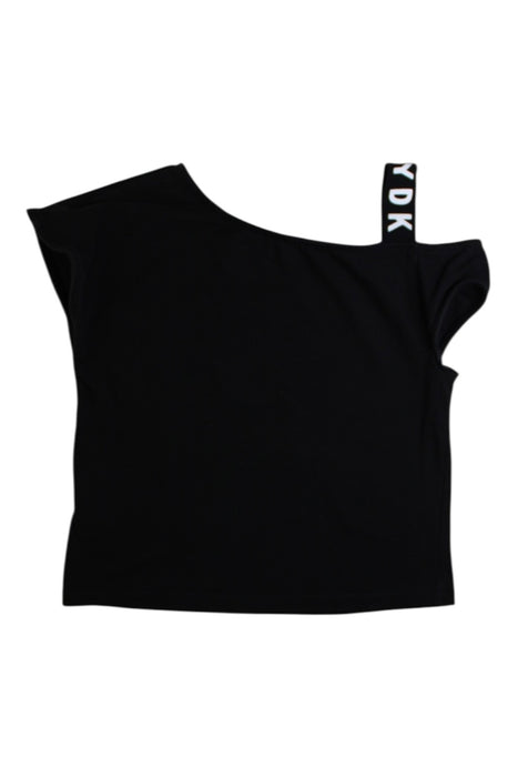 A Black Short Sleeve Tops from DKNY in size 6T for girl. (Back View)