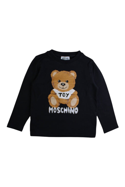 A Black Long Sleeve Tops from Moschino in size 10Y for neutral. (Front View)