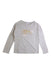 A Beige Long Sleeve Tops from Chloe in size 5T for girl. (Front View)