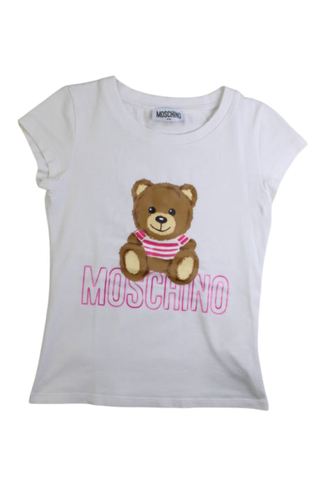 A White Short Sleeve T Shirts from Moschino in size 8Y for girl. (Front View)