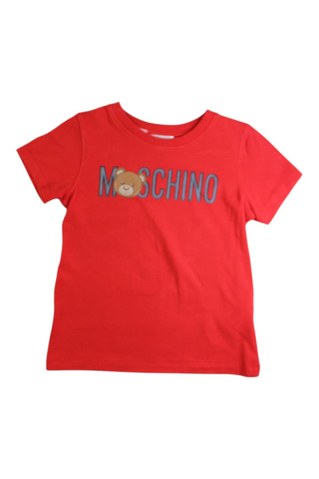 A Red Short Sleeve T Shirts from Moschino in size 4T for neutral. (Front View)