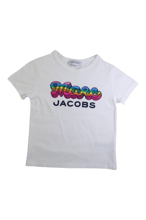 A White Short Sleeve T Shirts from The Marc Jacobs in size 6T for girl. (Front View)
