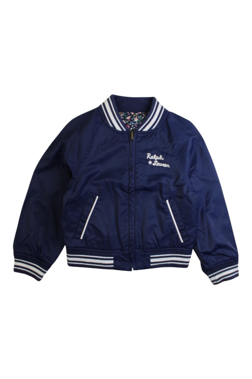 A Navy Lightweight Jackets from Polo Ralph Lauren in size 4T for girl. (Front View)