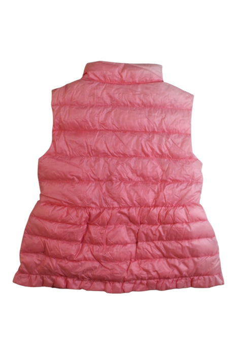 A Pink Outerwear Vests from Moncler in size 4T for girl. (Back View)