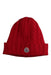 A Red Winter Hats from Moncler in size 6T for maternity. (Front View)